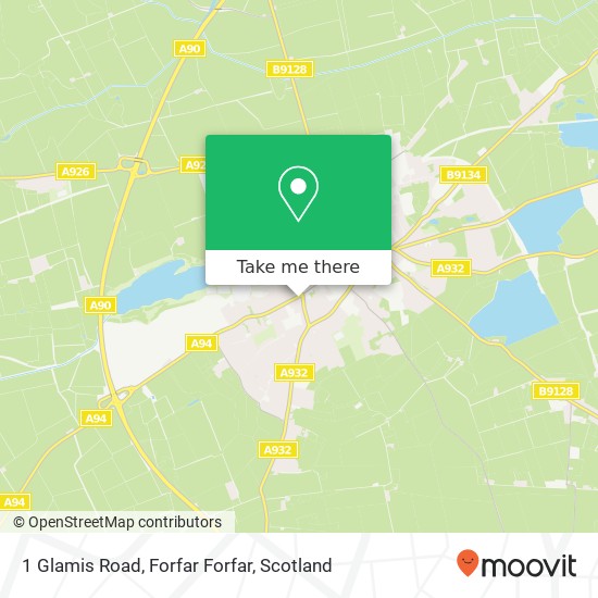 1 Glamis Road, Forfar Forfar map