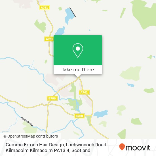 Gemma Erroch Hair Design, Lochwinnoch Road Kilmacolm Kilmacolm PA13 4 map