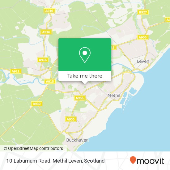 10 Laburnum Road, Methil Leven map
