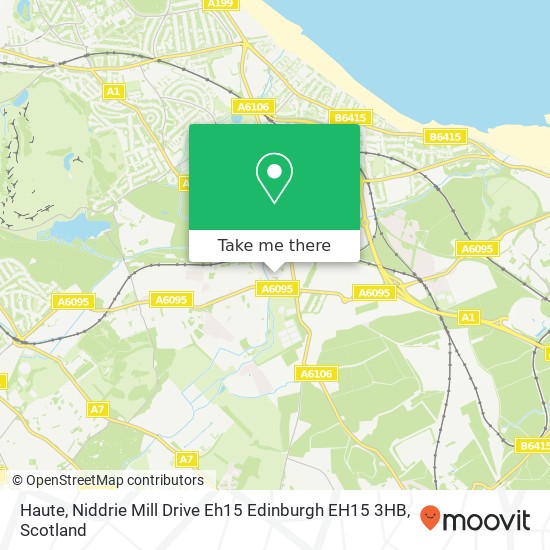 Haute, Niddrie Mill Drive Eh15 Edinburgh EH15 3HB map