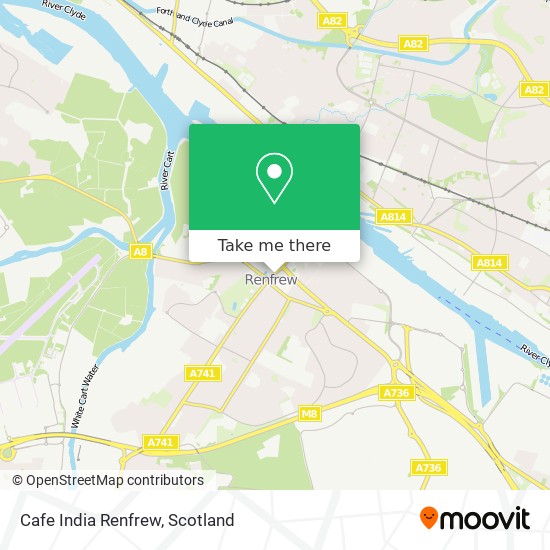 Cafe India Renfrew map
