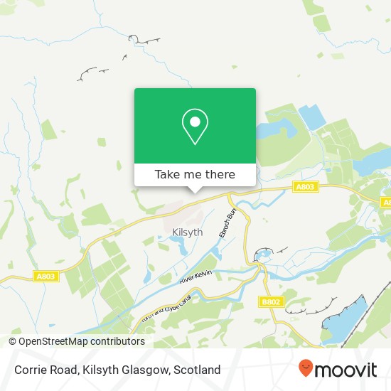 Corrie Road, Kilsyth Glasgow map