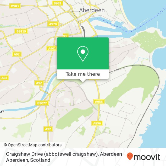 Craigshaw Drive (abbotswell craigshaw), Aberdeen Aberdeen map