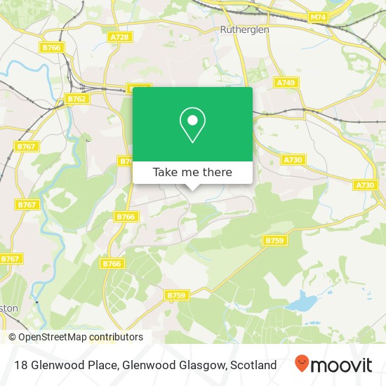 18 Glenwood Place, Glenwood Glasgow map
