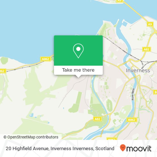 20 Highfield Avenue, Inverness Inverness map