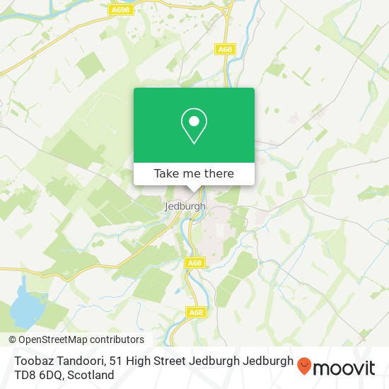 Toobaz Tandoori, 51 High Street Jedburgh Jedburgh TD8 6DQ map