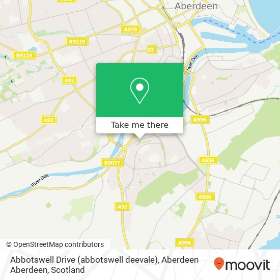 Abbotswell Drive (abbotswell deevale), Aberdeen Aberdeen map