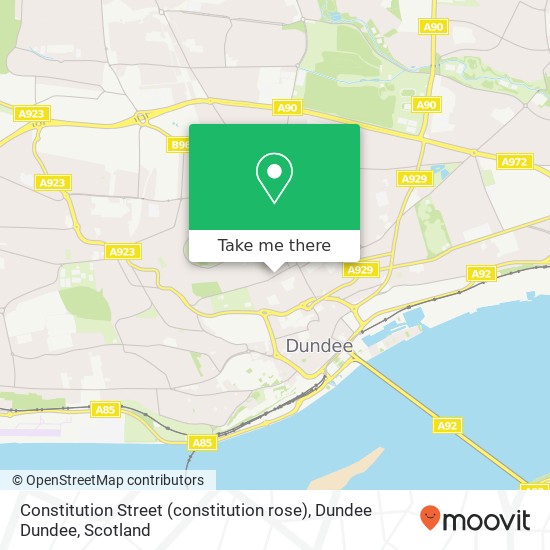 Constitution Street (constitution rose), Dundee Dundee map