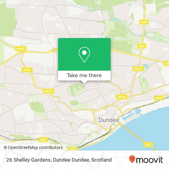 26 Shelley Gardens, Dundee Dundee map