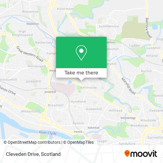 Cleveden Drive map