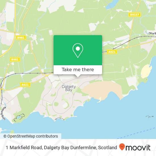 1 Markfield Road, Dalgety Bay Dunfermline map