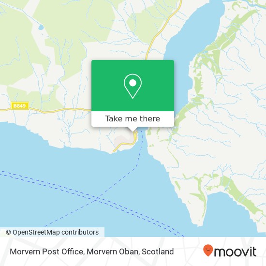 Morvern Post Office, Morvern Oban map