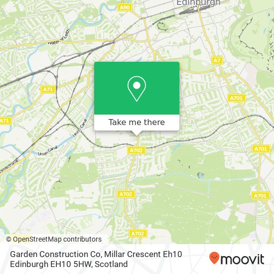 Garden Construction Co, Millar Crescent Eh10 Edinburgh EH10 5HW map