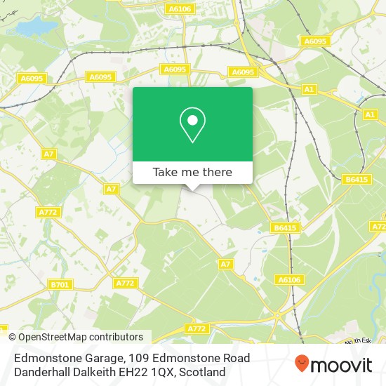 Edmonstone Garage, 109 Edmonstone Road Danderhall Dalkeith EH22 1QX map