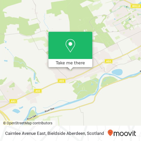 Cairnlee Avenue East, Bieldside Aberdeen map