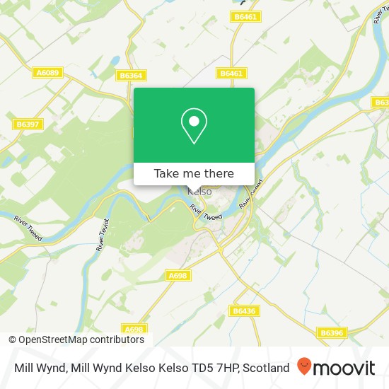 Mill Wynd, Mill Wynd Kelso Kelso TD5 7HP map