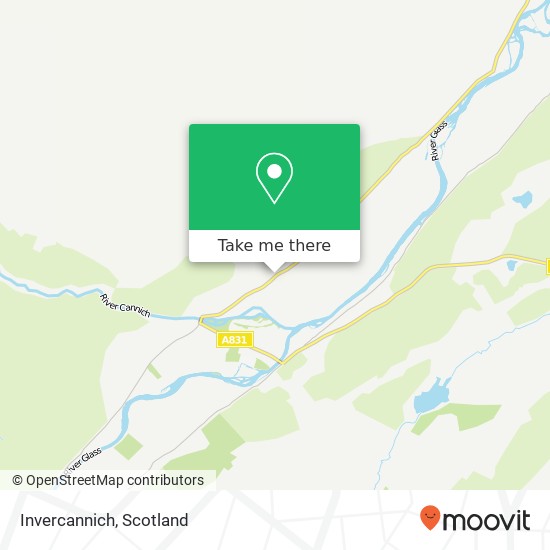 Invercannich map