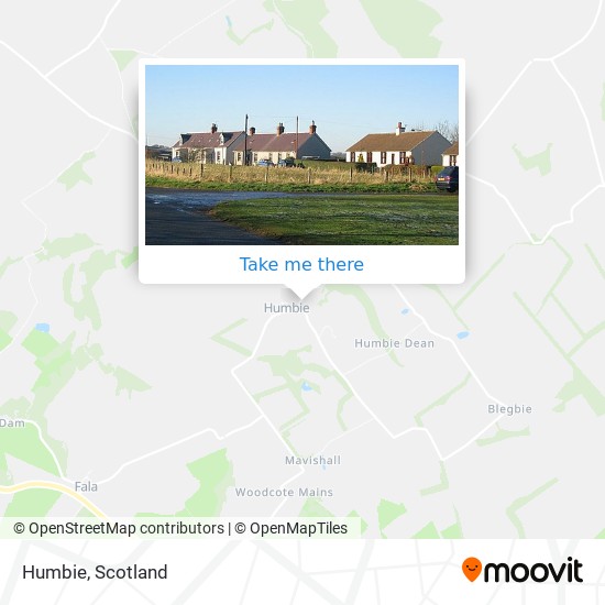 How to get to Humbie in East Lothian by Bus?