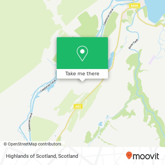 Highlands of Scotland map