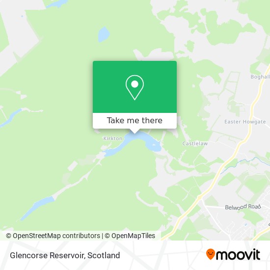 Glencorse Reservoir map