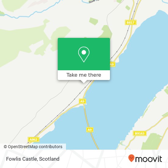 Fowlis Castle map