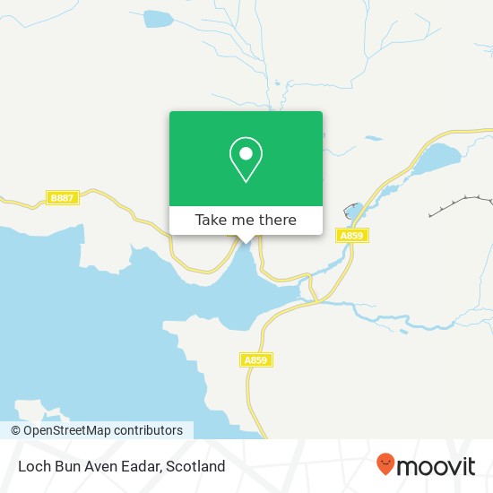Loch Bun Aven Eadar map