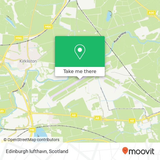 Edinburgh lufthavn map