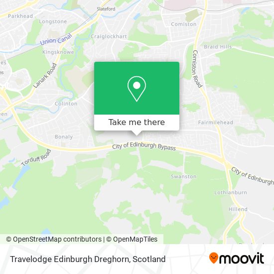 Travelodge Edinburgh Dreghorn map