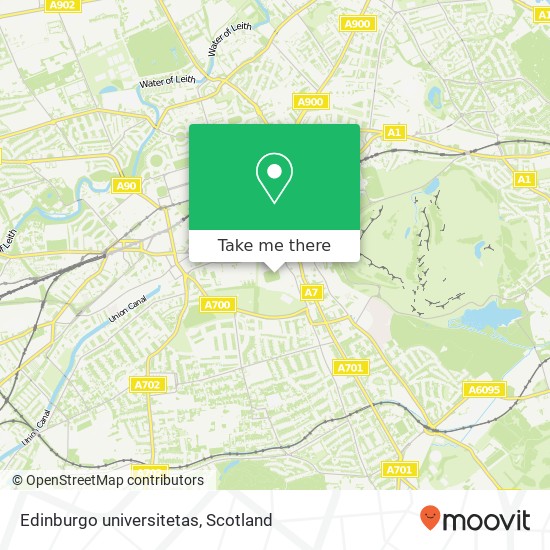 Edinburgo universitetas map