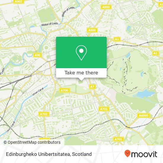 Edinburgheko Unibertsitatea map