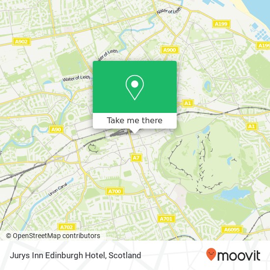 Jurys Inn Edinburgh Hotel map