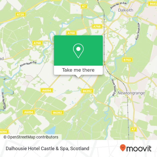 Dalhousie Hotel Castle & Spa map