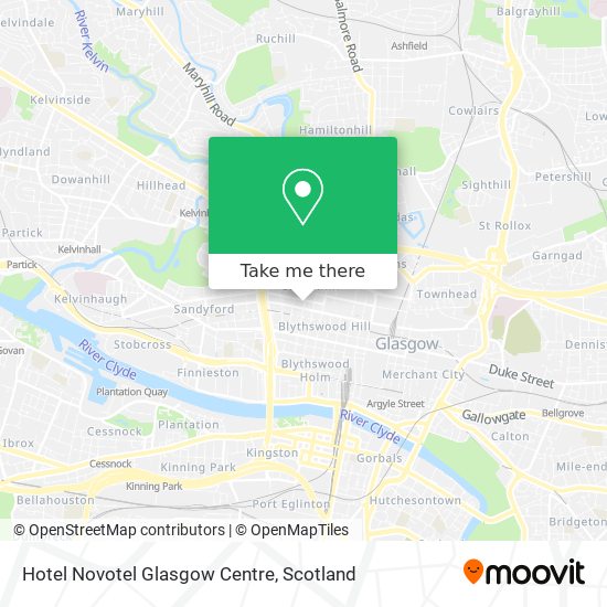 Hotel Novotel Glasgow Centre map