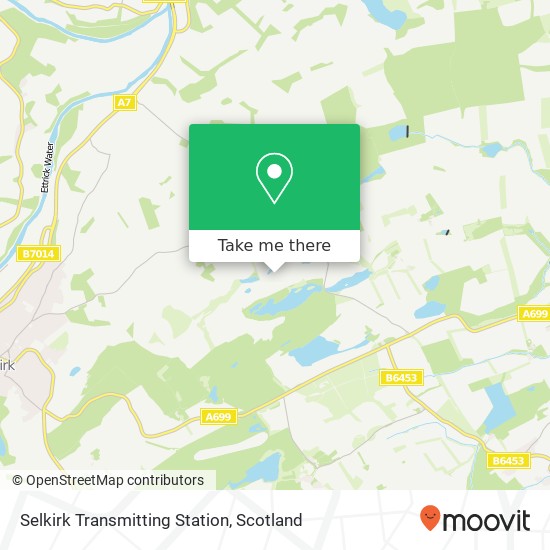 Selkirk Transmitting Station map