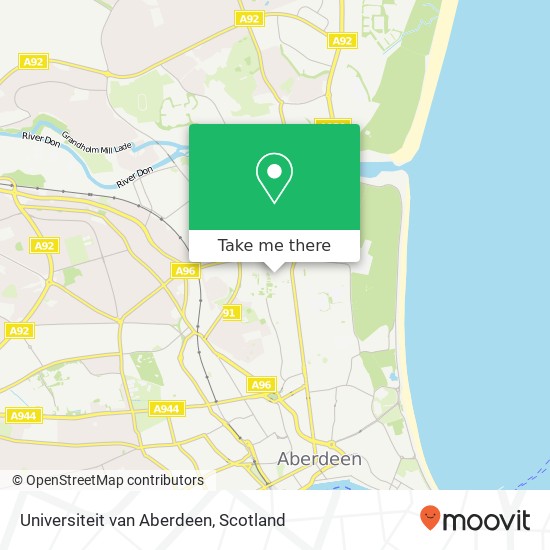 Universiteit van Aberdeen map