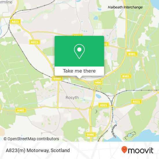 A823(m) Motorway map