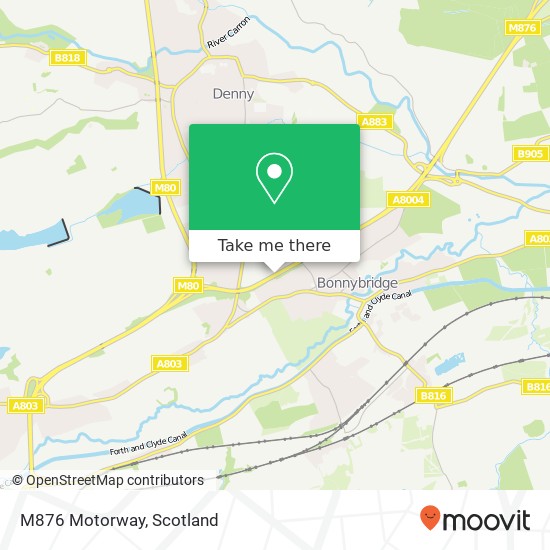 M876 Motorway map