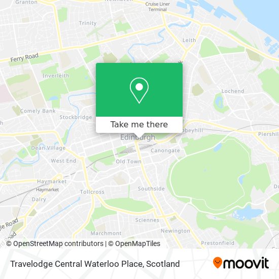 Travelodge Central Waterloo Place map