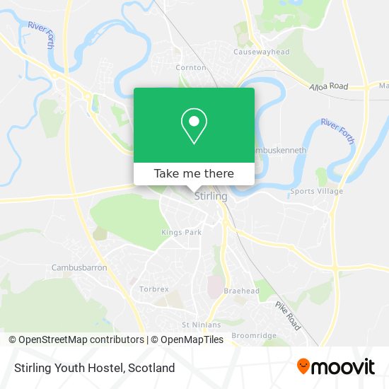 Stirling Youth Hostel map