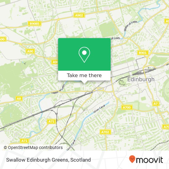 Swallow Edinburgh Greens map