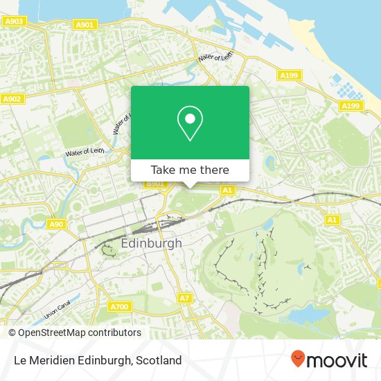 Le Meridien Edinburgh map
