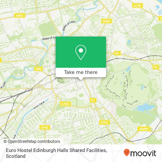 Euro Hostel Edinburgh Halls Shared Facilities map