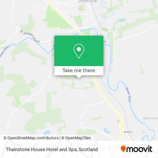 Thainstone House Hotel and Spa map