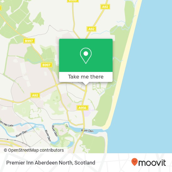 Premier Inn Aberdeen North map