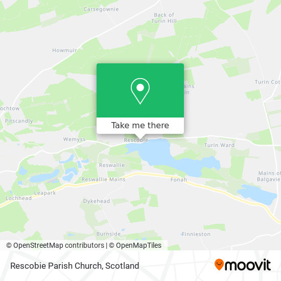 Rescobie Parish Church map