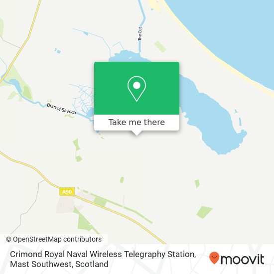 Crimond Royal Naval Wireless Telegraphy Station, Mast Southwest map