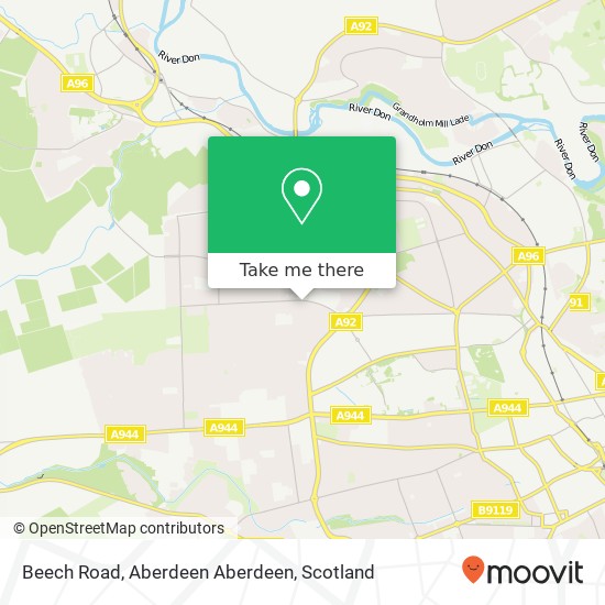Beech Road, Aberdeen Aberdeen map