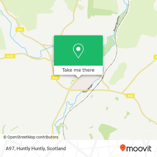 A97, Huntly Huntly map