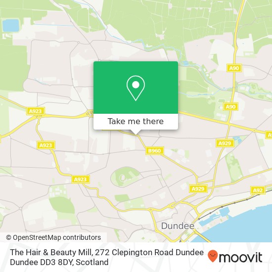 The Hair & Beauty Mill, 272 Clepington Road Dundee Dundee DD3 8DY map