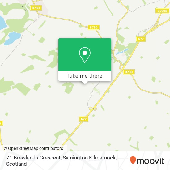 71 Brewlands Crescent, Symington Kilmarnock map